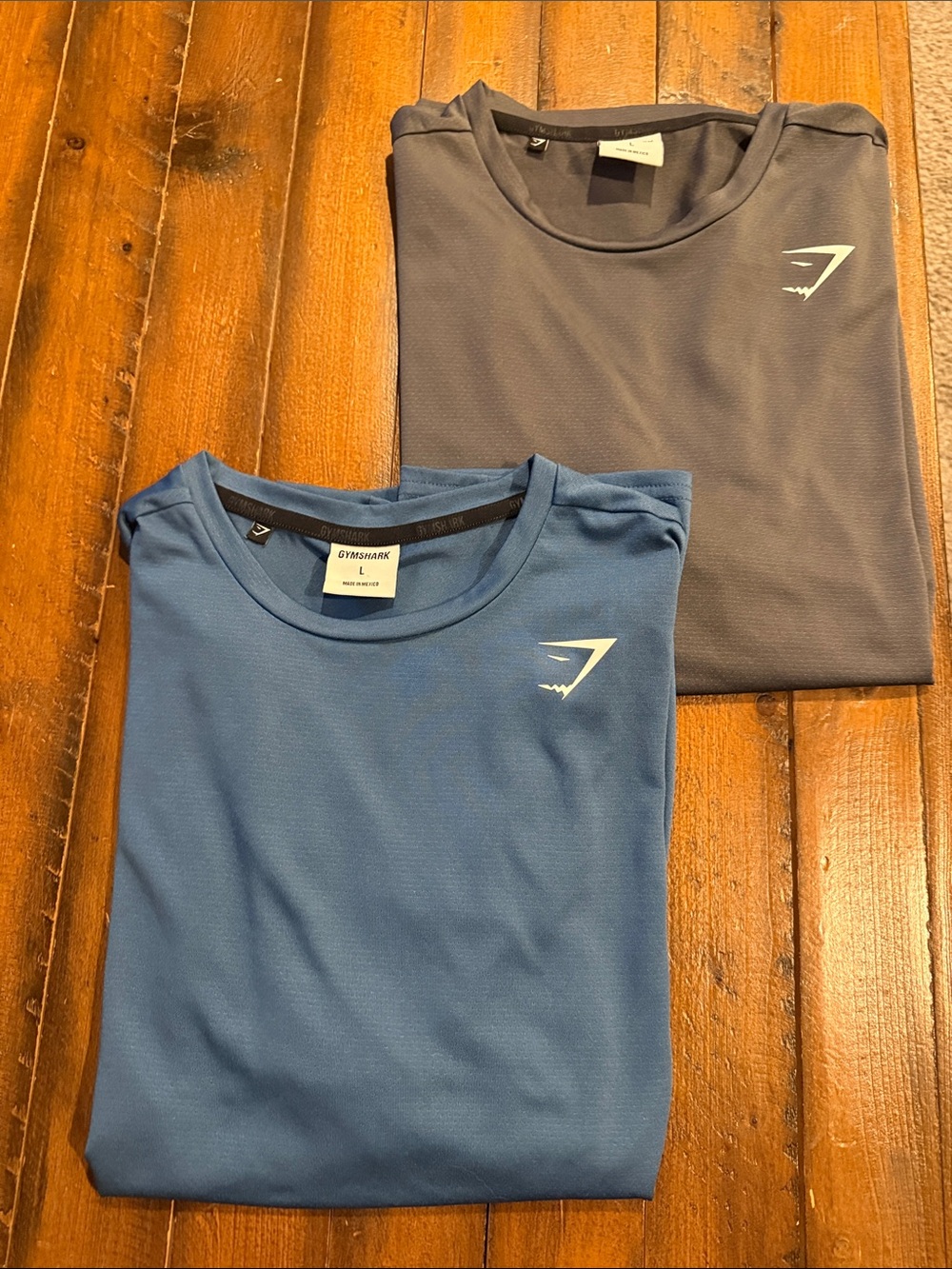 Gymshark Men’s Short Sleeve Performance Tees - Blue & Gray